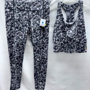 Pro Player Wicking Leggings/Sports Bra Set Womens Size S Yoga Gym Workout NWT